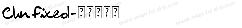 Chn Fixed字体转换